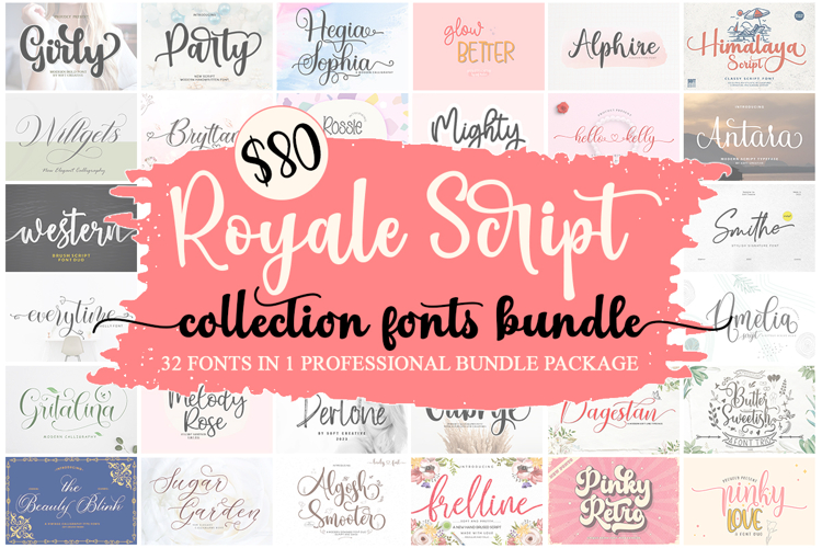Royale Script Collection Fonts Bundle