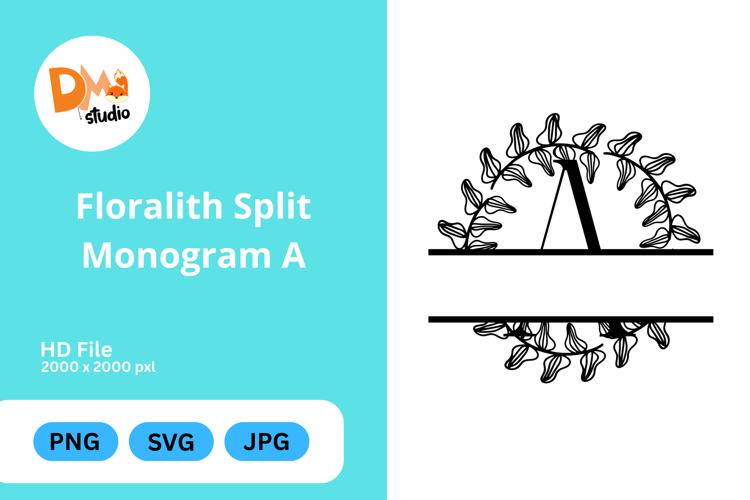 Floral Monogram Letter Svg Image 3