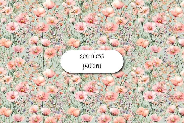 Flowers Digital Papers - Scrapbook Paper - Seamless