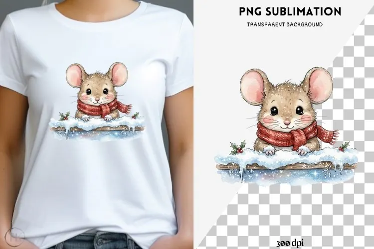 Christmas peeking character png design for T-shirts