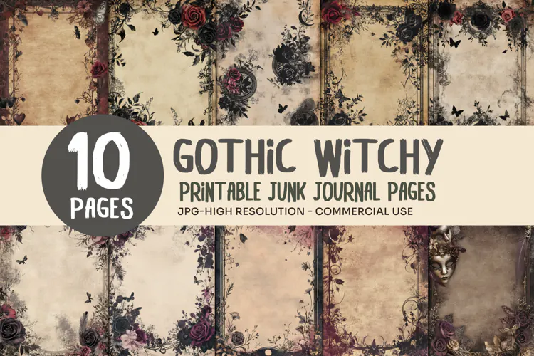 Gothic Rose Junk Journal Pages