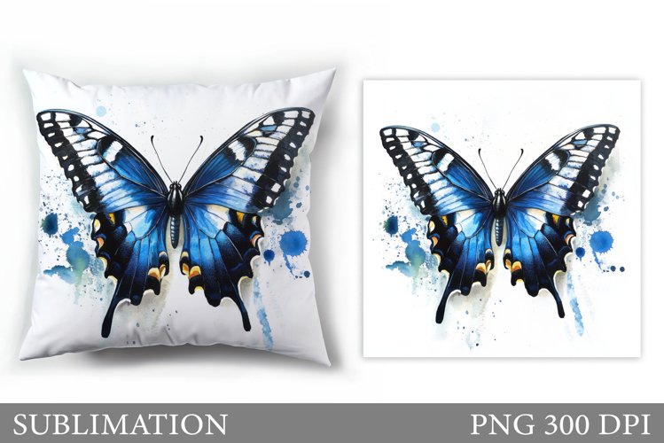 Butterfly Sublimation. Butterfly Pillow Design example image 1