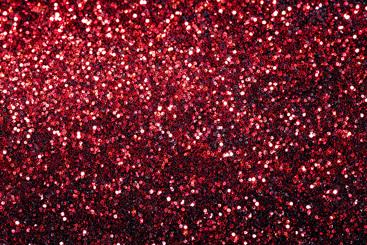 Red glitter sparkling lights and a festive atmosphere