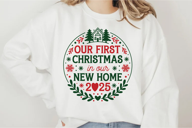 Our First Christmas In Our New Home 2025 Svg Design