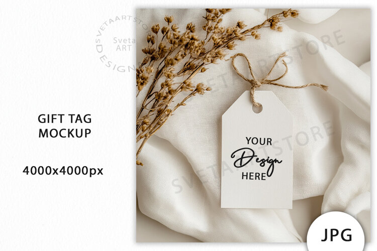 Gift Tag Mockup JPG example image 1