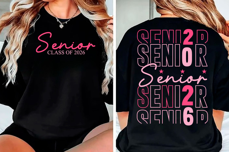 Senior 2026 SVG, Senior Coquette Bow SVG