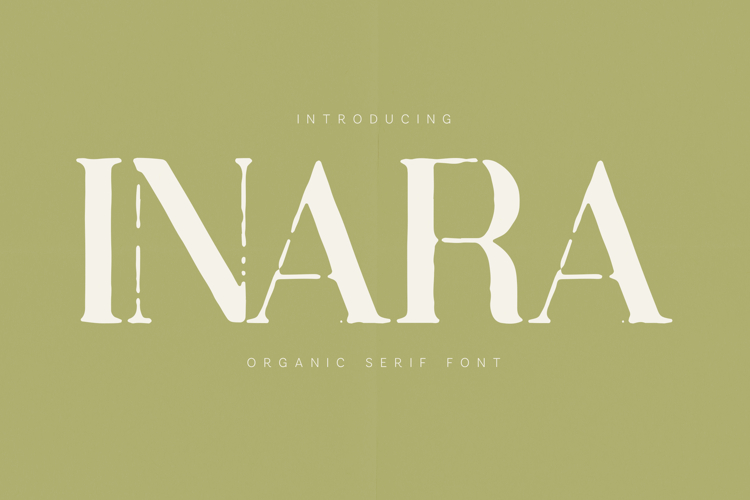 Inara Organic Serif Font Elegant Distressed Vintage Display