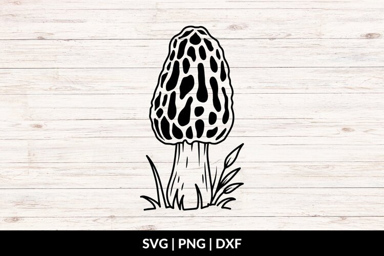 Botanical Mushroom SVG, PNG, DXF example image 1