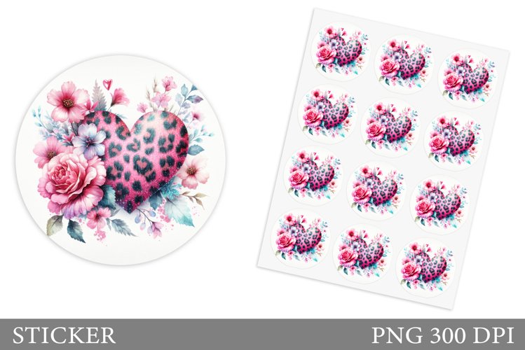 Heart Stickers Design. Valentines Sticker Printable