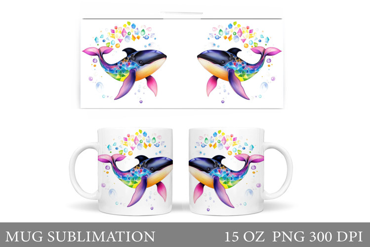 Whale Mug Sublimation. Sea Mug Design