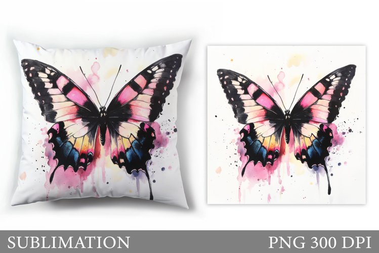 Butterfly Pillow Sublimation. Butterfly Sublimation example image 1