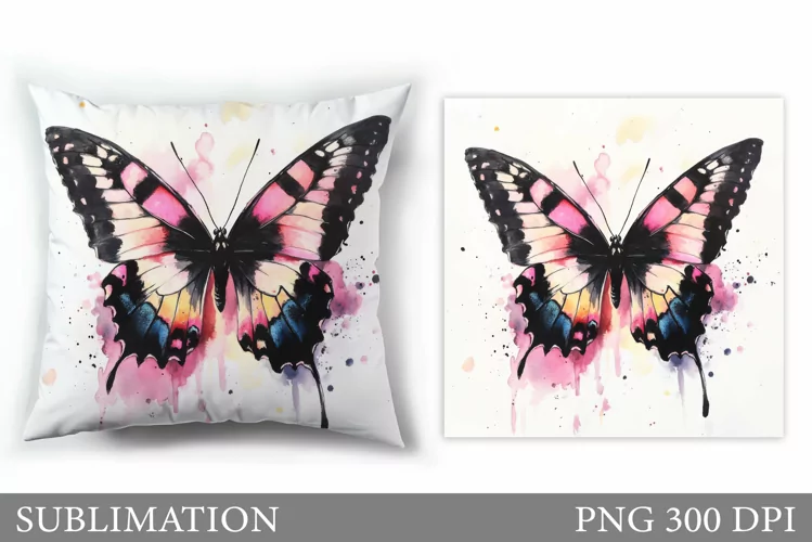Butterfly Pillow Sublimation. Butterfly Sublimation