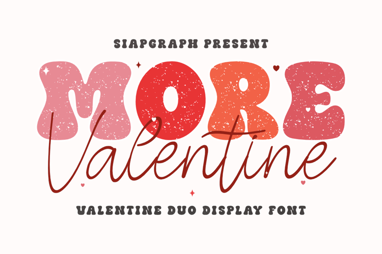 More Valentine - Groovy Handwriting Duo Font