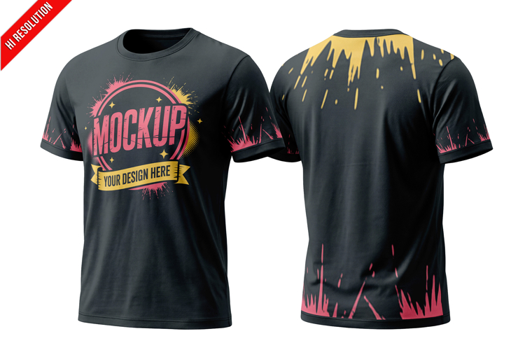 T-shirts Front And Back Mockup example image 1