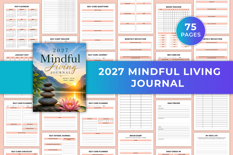 2027 Mindful Living Journal | Mindfulness Planner, Self-Care