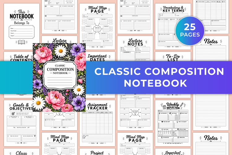 Classic Composition Notebook | Student Notes, Study Planner
