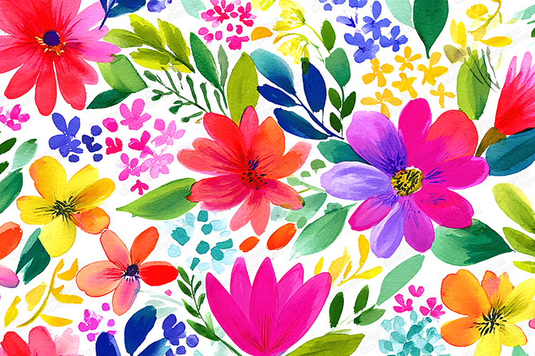 Watercolor Flowers Image 19