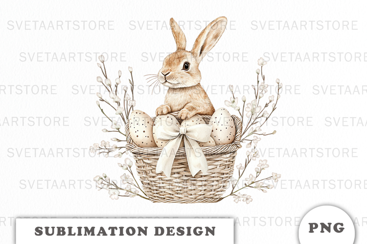 Watercolor Easter Bunny png
