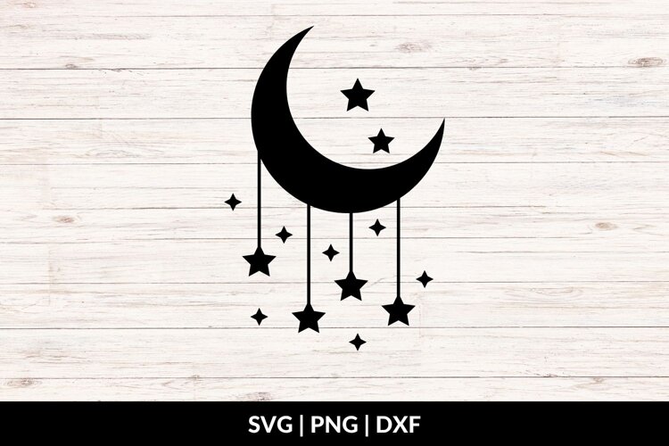 Crescent Moon SVG, Celestial Clipart example image 1