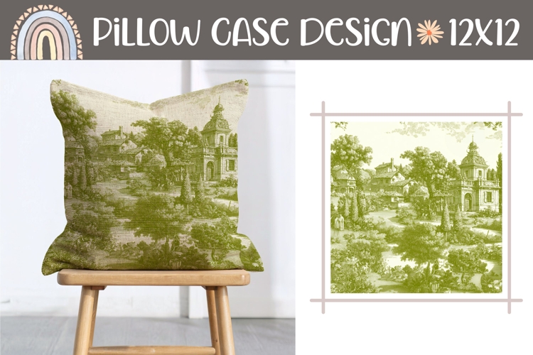 Nature Pillow Case Design, Floral Pillow Template