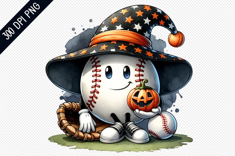 Halloween Baseball Sublimation - Clipart PNG Design