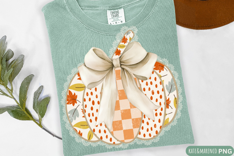 Boho Fall PNG | Boho Floral Pumpkin PNG | Retro Fall PNG