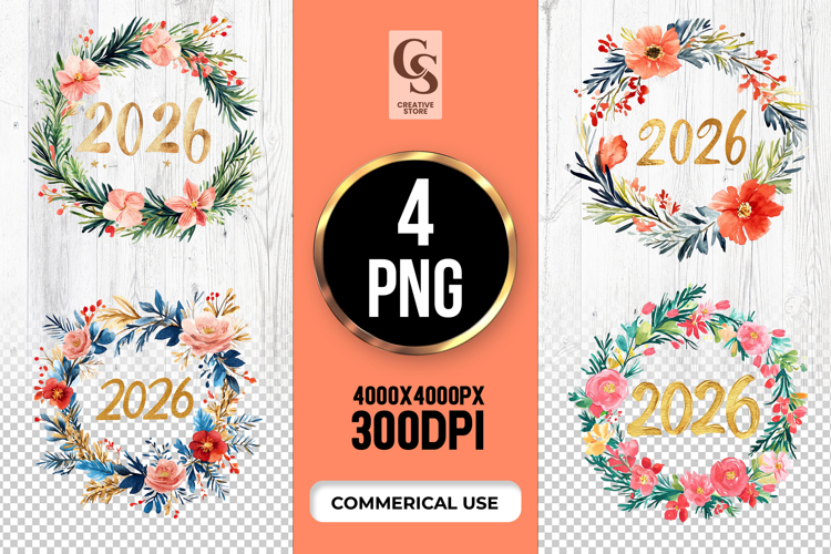 Watercolor Wreath Png Image 2