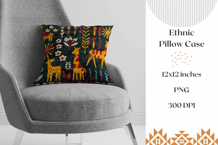 Ethnic Pillow Case Design, Ethnic Pillowcase Design