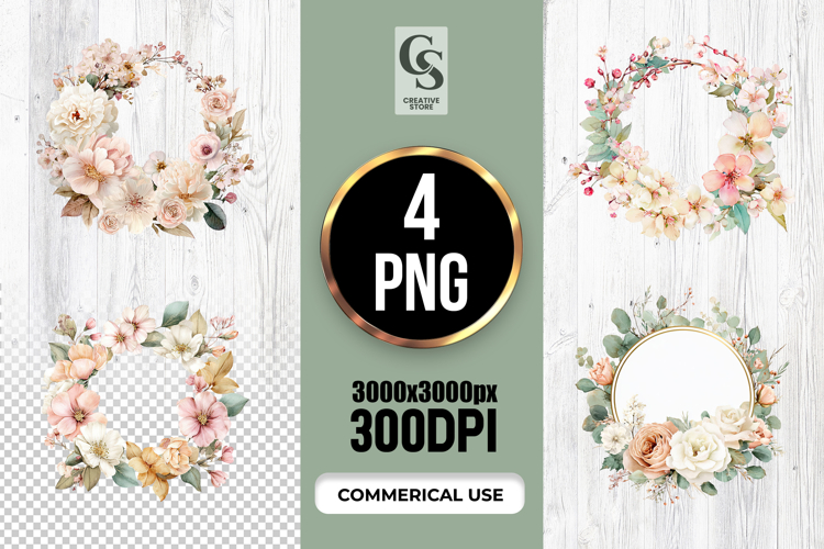 Floral Wreath Clipart Image 2