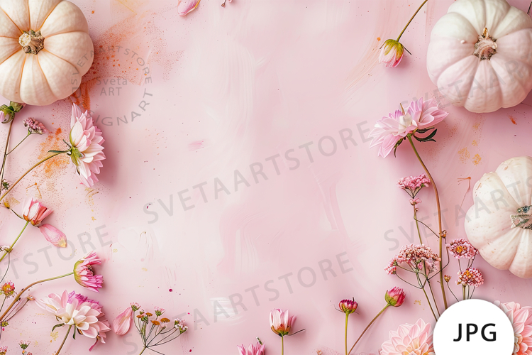 Pink Pumpkins Autumn Mockup JPG