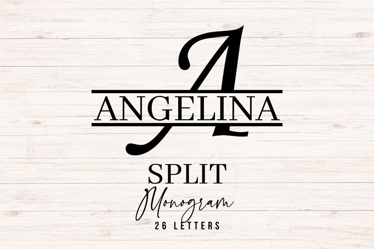 Split Monogram SVG Bundle A-Z