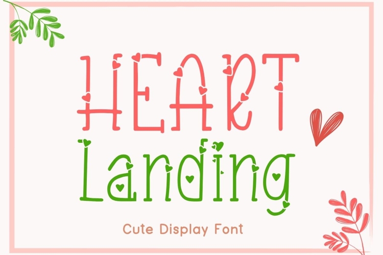 Heart Landing - Cute Valentine Display Font