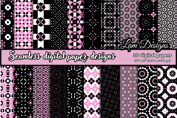 Geometric Seamless digital papers, Seamless pattern