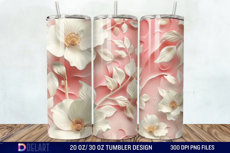 3D Floral Tumbler Wrap example image 1
