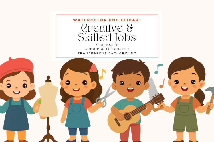 Creative & Skilled Jobs: Occupations Clipart