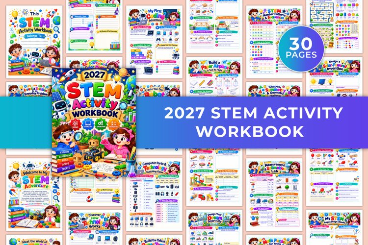 2027 STEM Activity Workbook Kdp interiors example image 1