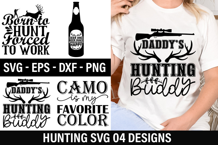 Hunting SVG Design - Born to hunt forced to work