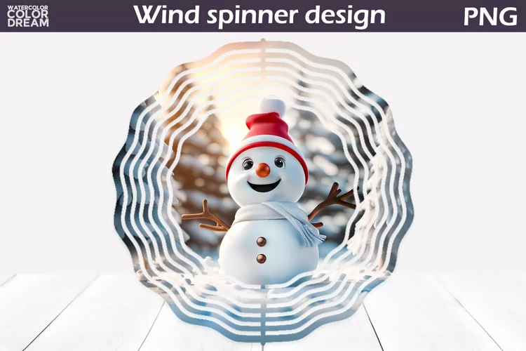 Snowman Wind Spinner | 3D Snowman Wind Spinner