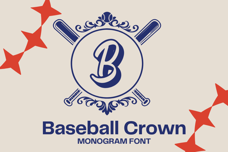 Baseball Crown Monogram