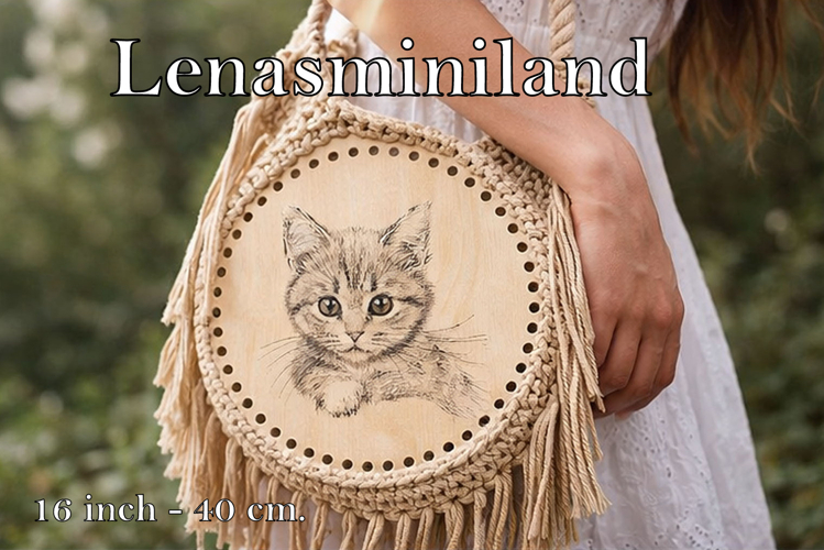 Basket base round 16 inch 40 cm digital file laser cut downl