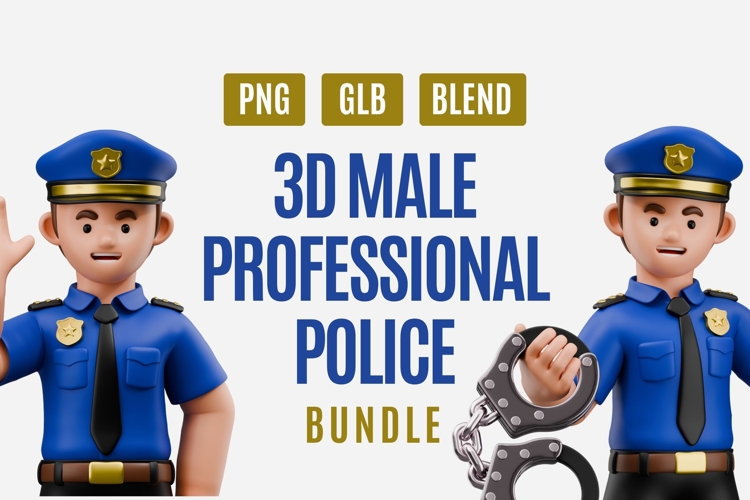 3D Male Professional Police Pack