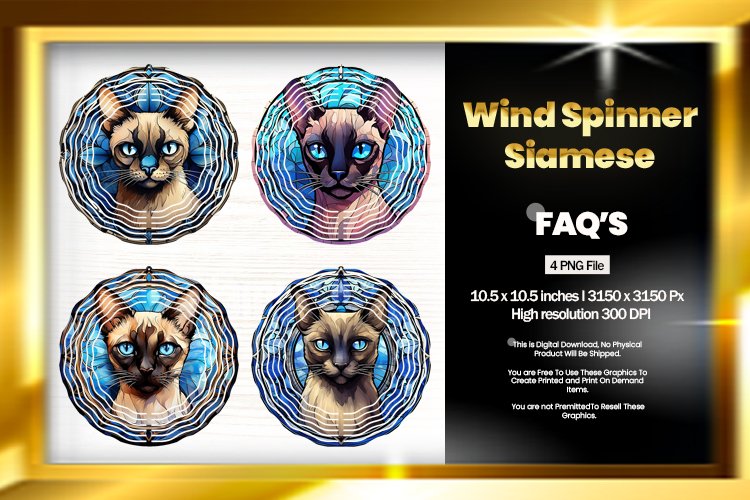 Siamese Wind Spinner Sublimation - 04 Variations example image 1