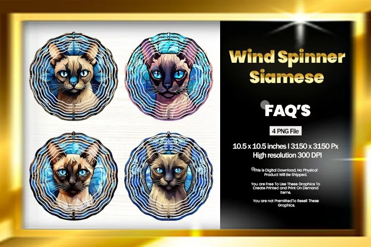 Siamese Wind Spinner Sublimation - 04 Variations