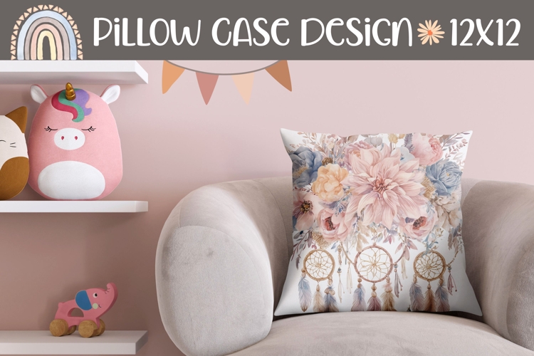 Boho Dreamcatcher Pillow, Dream Catcher Pillowcase Print