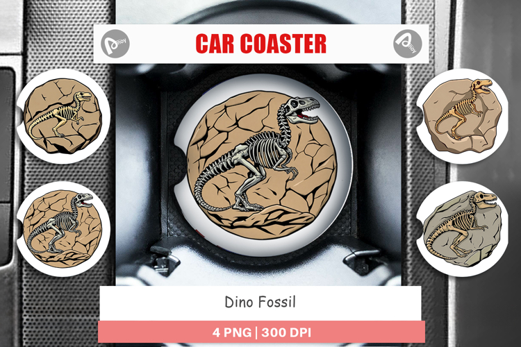 Car Coaster Dino Fossil