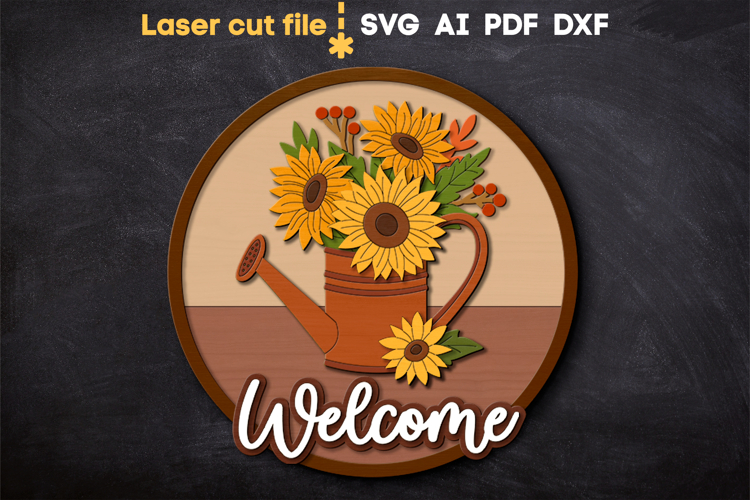 Thanksgiving Welcome SVG laser cut files for Glowforge