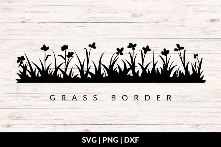Grass Border Clipart, Grass SVG example image 1