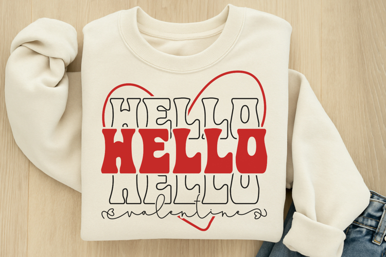 Hello Valentine Svg Image 4