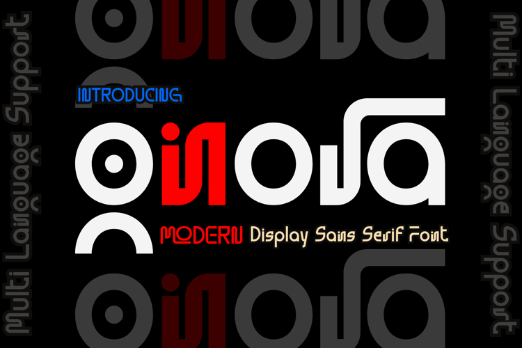 Gnora is a Geometric Logo Sans serif font