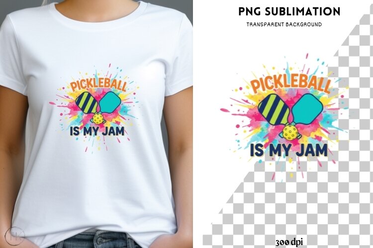 Pickleball png design for T-shirts example image 1